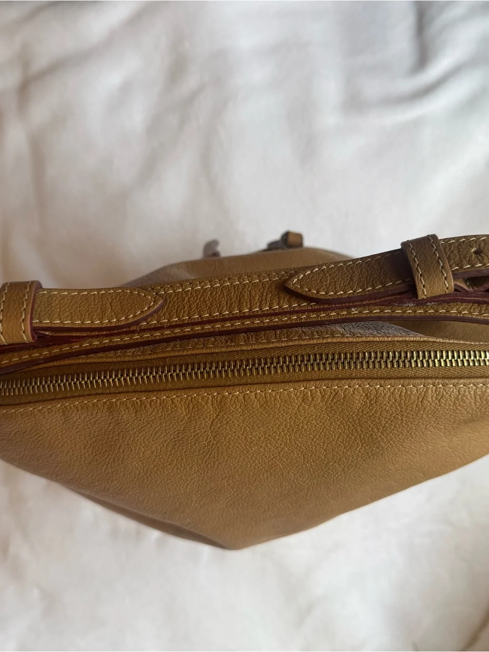 Dooney & Bourke Camel/Tan Leather Shoulder Hobo Bag